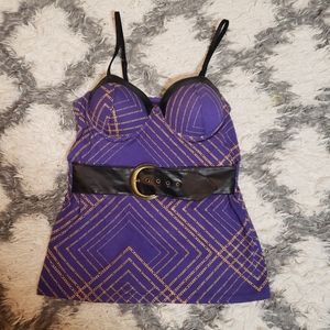 GLO Jeans Purple chain top XL